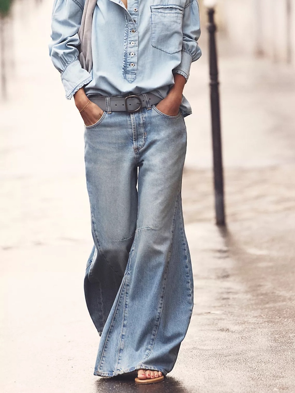 Free People Eden High Slouchy Flare Jeans